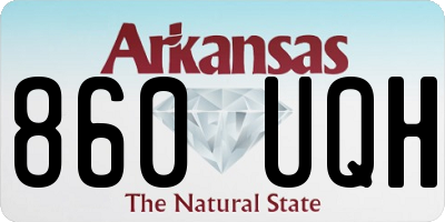 AR license plate 860UQH