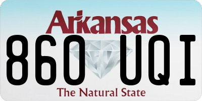 AR license plate 860UQI