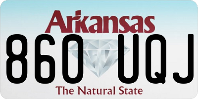 AR license plate 860UQJ