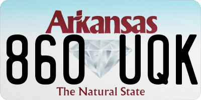 AR license plate 860UQK