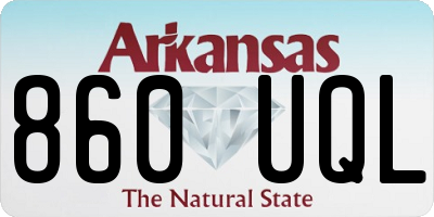 AR license plate 860UQL
