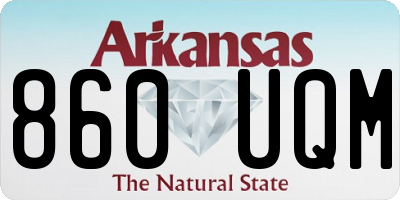 AR license plate 860UQM