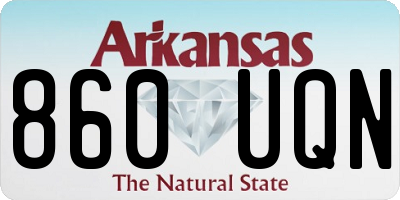 AR license plate 860UQN