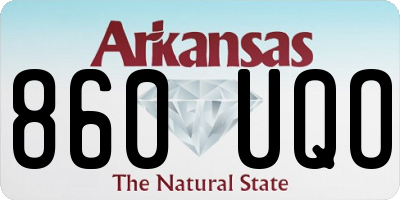 AR license plate 860UQO