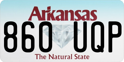 AR license plate 860UQP