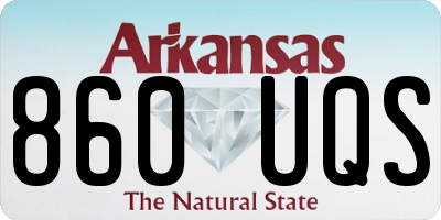 AR license plate 860UQS