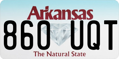 AR license plate 860UQT