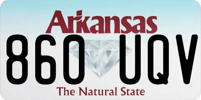 AR license plate 860UQV