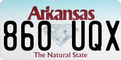AR license plate 860UQX