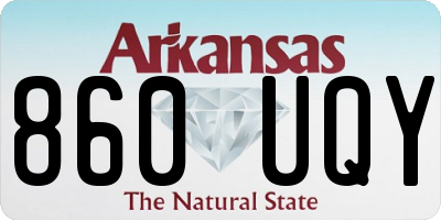 AR license plate 860UQY