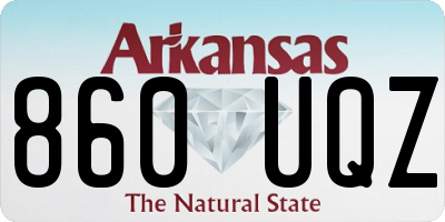 AR license plate 860UQZ