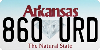 AR license plate 860URD