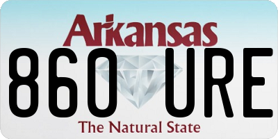 AR license plate 860URE