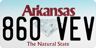 AR license plate 860VEV