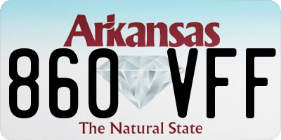 AR license plate 860VFF
