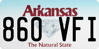 AR license plate 860VFI