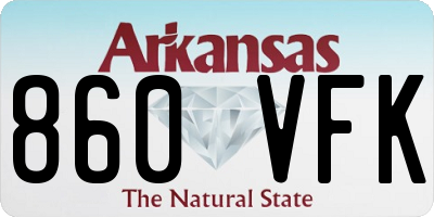 AR license plate 860VFK