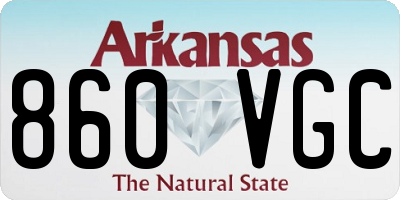 AR license plate 860VGC