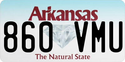 AR license plate 860VMU
