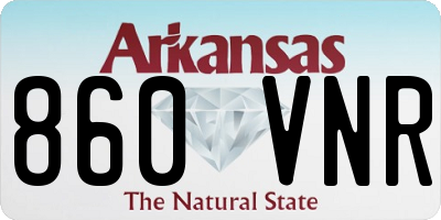 AR license plate 860VNR