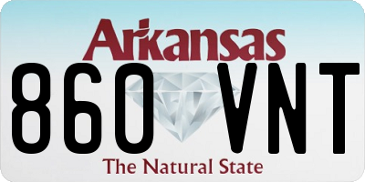 AR license plate 860VNT