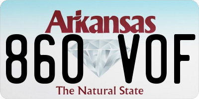 AR license plate 860VOF