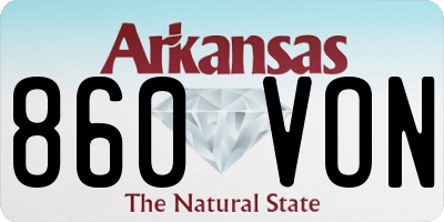 AR license plate 860VON