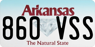 AR license plate 860VSS