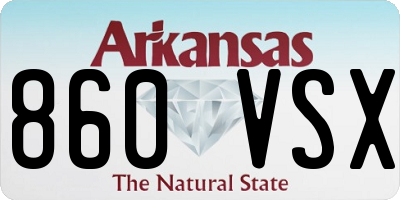 AR license plate 860VSX