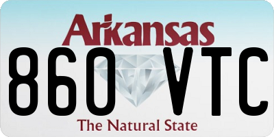 AR license plate 860VTC