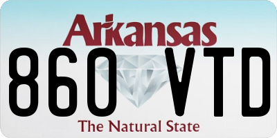 AR license plate 860VTD