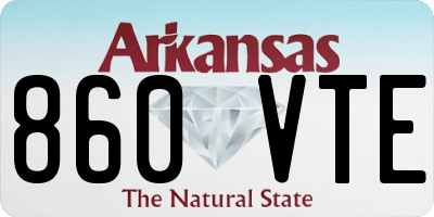 AR license plate 860VTE