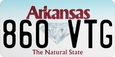 AR license plate 860VTG