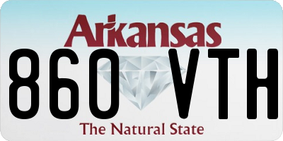 AR license plate 860VTH