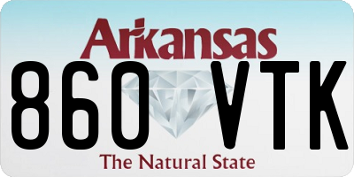 AR license plate 860VTK
