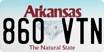 AR license plate 860VTN