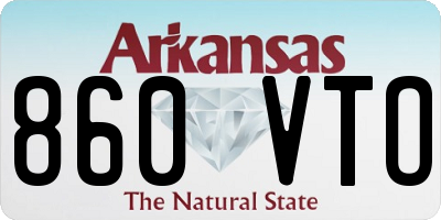 AR license plate 860VTO