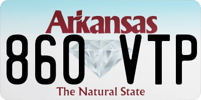 AR license plate 860VTP
