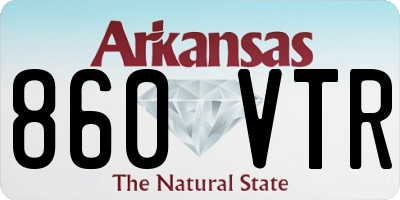 AR license plate 860VTR