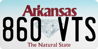AR license plate 860VTS