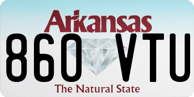 AR license plate 860VTU