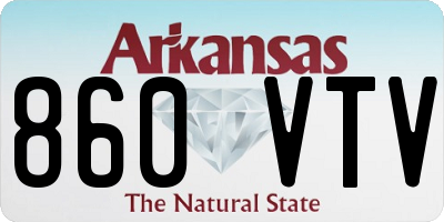 AR license plate 860VTV