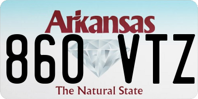 AR license plate 860VTZ