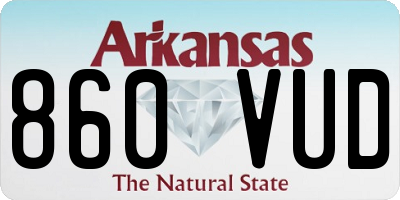 AR license plate 860VUD