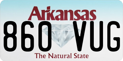 AR license plate 860VUG