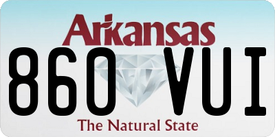 AR license plate 860VUI