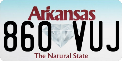 AR license plate 860VUJ