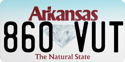 AR license plate 860VUT