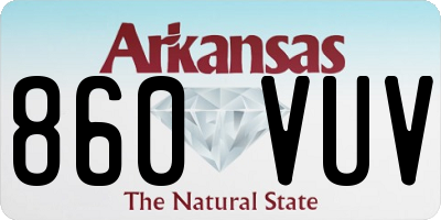 AR license plate 860VUV