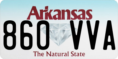 AR license plate 860VVA